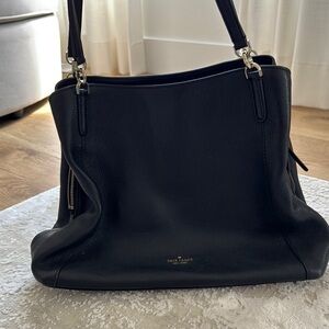 Kate Spade Black Shoulder Bag with Textured Leather